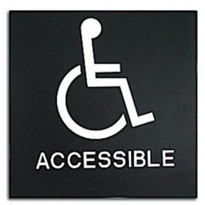 8x8 ADA Wheelchair Accessible Sign with Braille