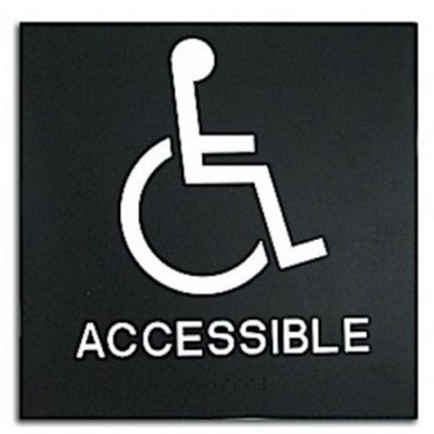  8x8 ADA Wheelchair Accessible Sign with Braille
