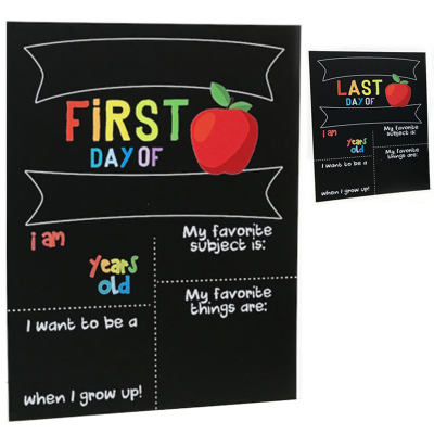 2 Piece Chalkboard Sign for the First & Last Day of School - 10x12