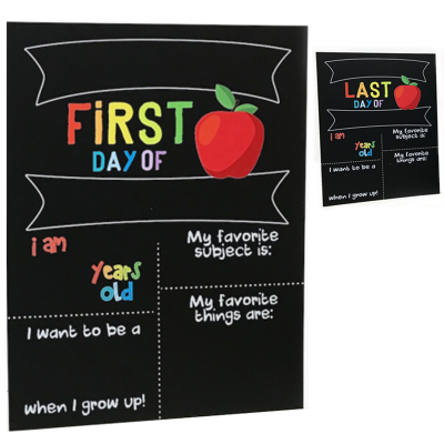  2 Piece Chalkboard Sign for the First & Last Day of School - 10x12