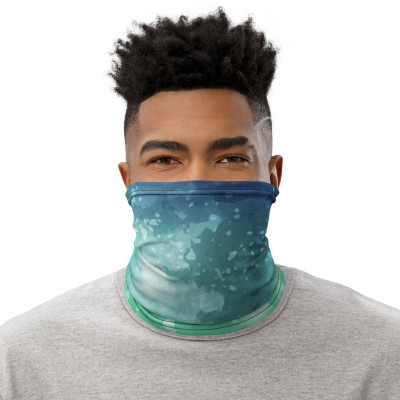  Teal Tie Dye Neck Gaiter