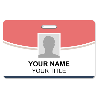  HORIZONTAL ID CARD- PINK-DESIGN 3