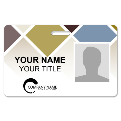 HORIZONTAL ID CARD- DIAMOND-DESIGN 7