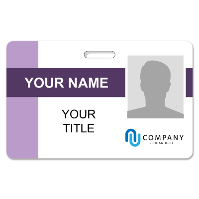  HORIZONTAL ID CARD- PURPLE-DESIGN 8
