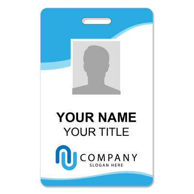  VERTICAL ID CARD- LT BLUE-DESIGN 3