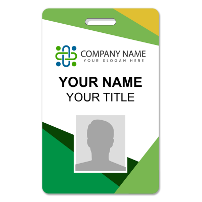  VERTICAL ID CARD- GREEN-DESIGN 4 