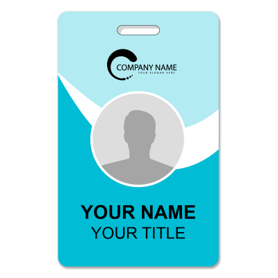  VERTICAL ID CARD- ALL BLUE-DESIGN 7 