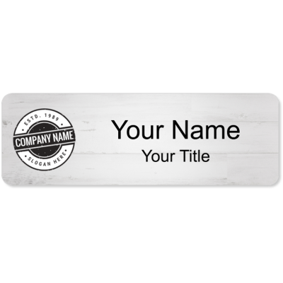 1 GOLD & 1 SILVER OVAL OLIVE GARDEN PERSONALIZED NAME BADGES MAGNETIC BACK 