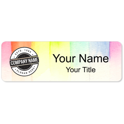 Custom Color Name Badge Design - 25