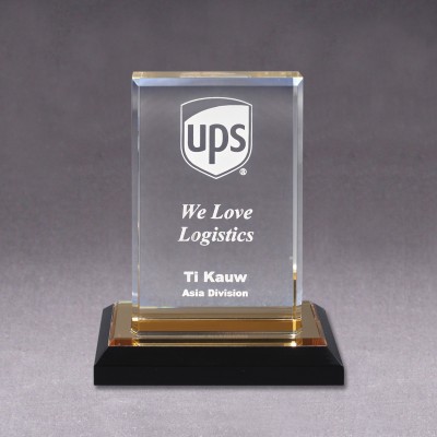  Beveled Acrylic Impress Award Gold IMP202G