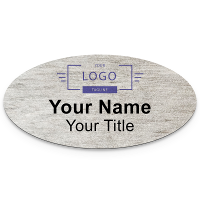 Oval Dovetail Real Wood Eco Name Badge