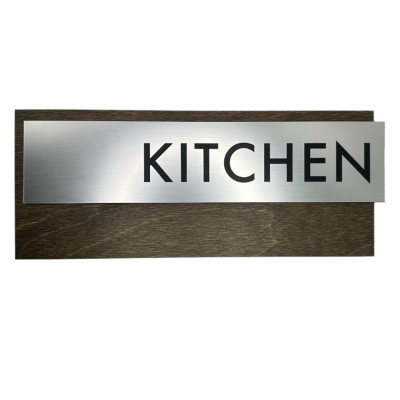 Modern Wood 10 x 4 Office Sign Style 4