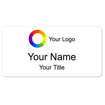  1.5x3 White Name Badges with Magnet