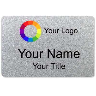  2x3 Standard Silver Name Badges with Magnet