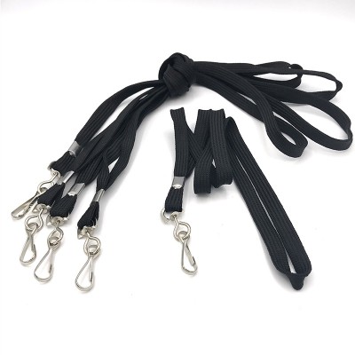 5pk Black Swivel Clip Lanyard