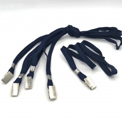  5pk Blue Bulldog Clip Lanyard