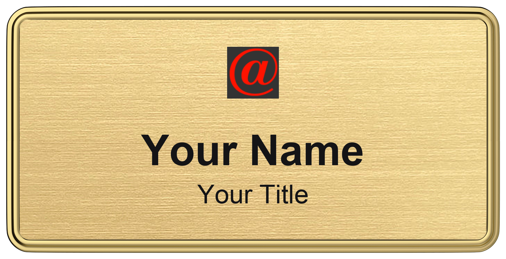 @properties Badge, Gold Metallic, Gold Border