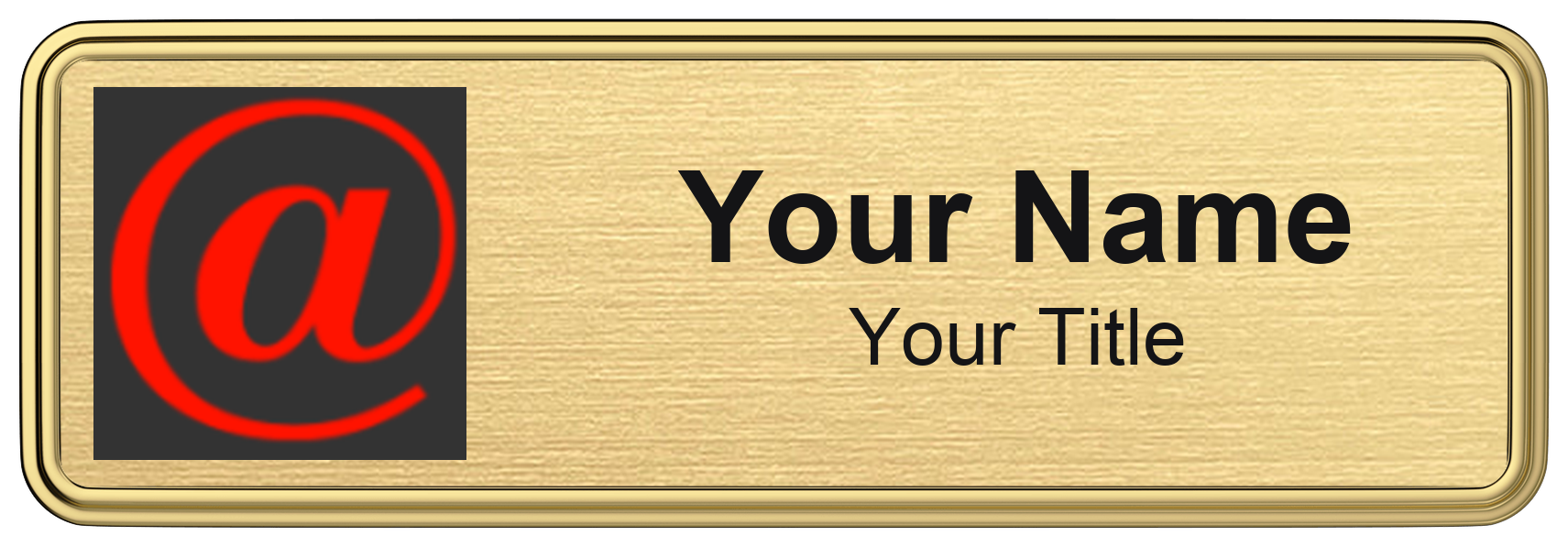 @properties Badge, Gold Metallic, Gold Border