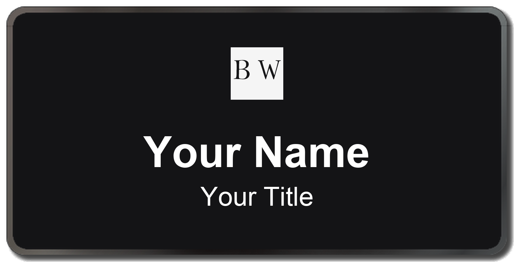 Baird & Warner Badge, Black, Black Border