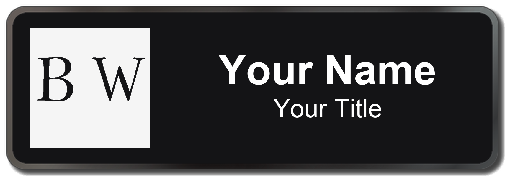 Baird & Warner Badge, Black, Black Border