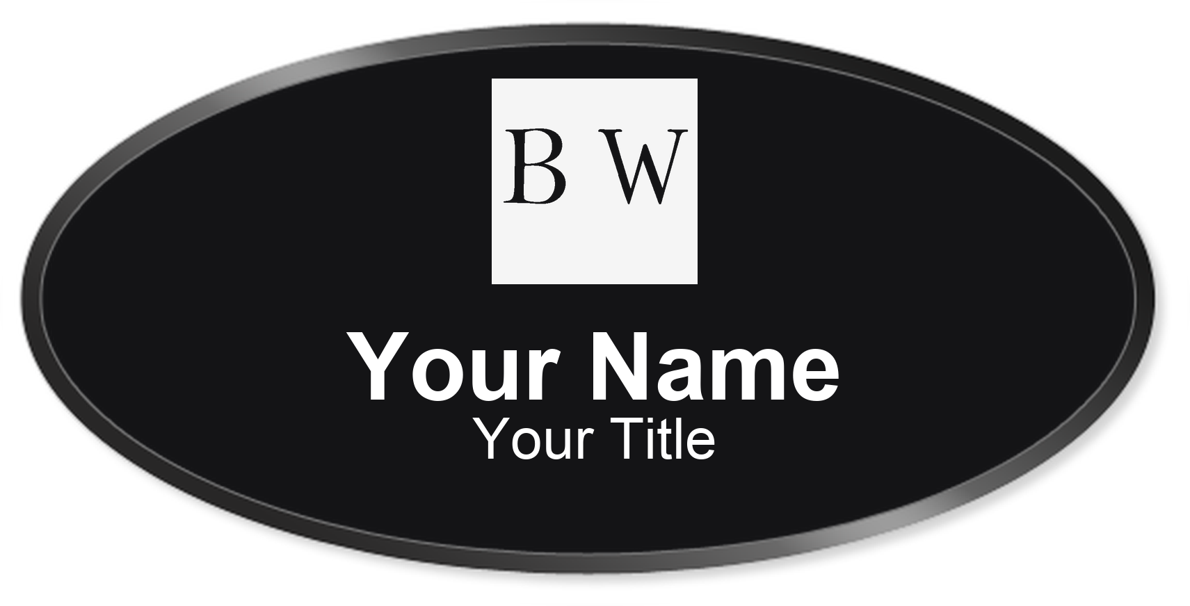 Baird & Warner Badge, Black, Black Border