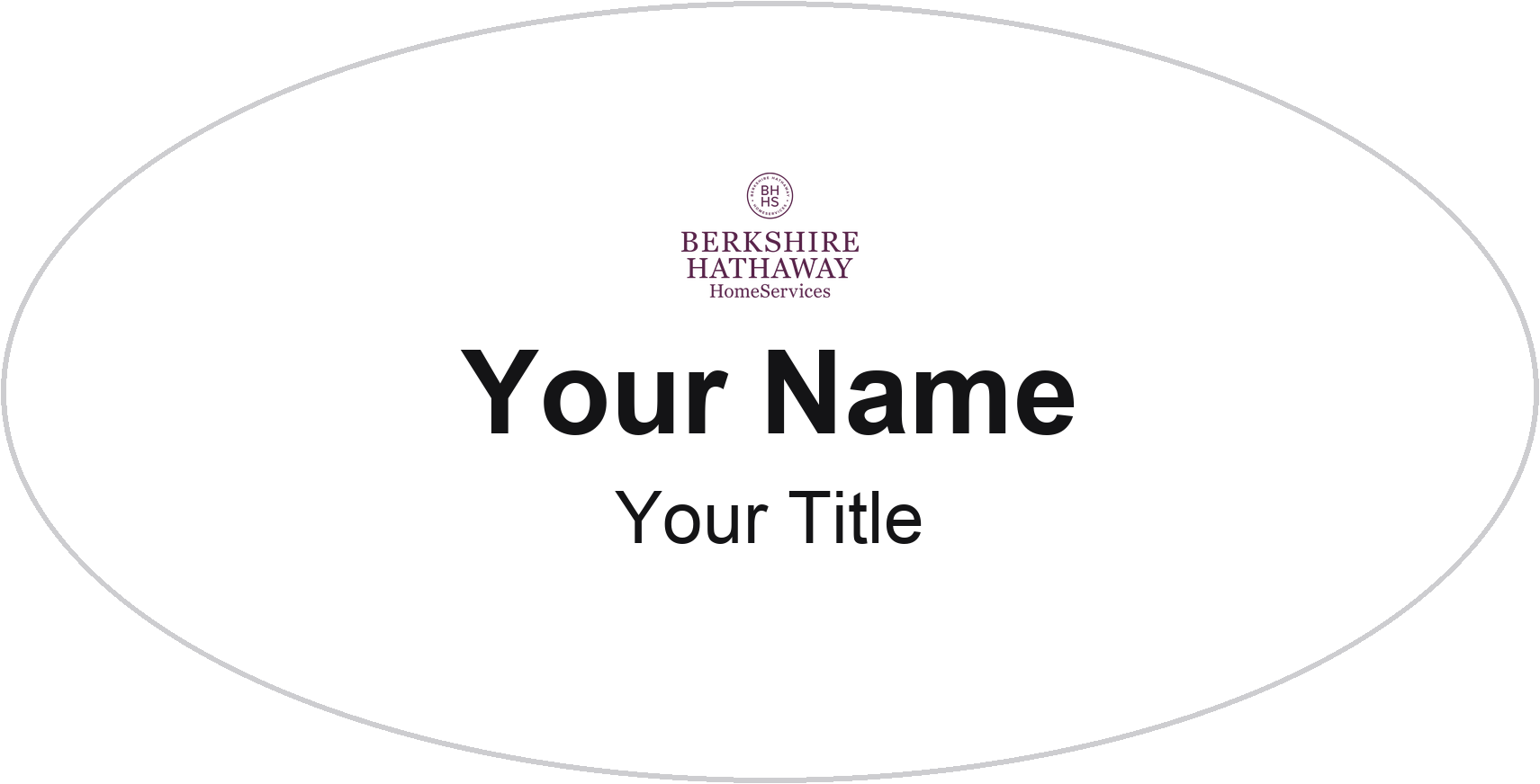 Berkshire Hathaway HomeServices Badge, White, No Border