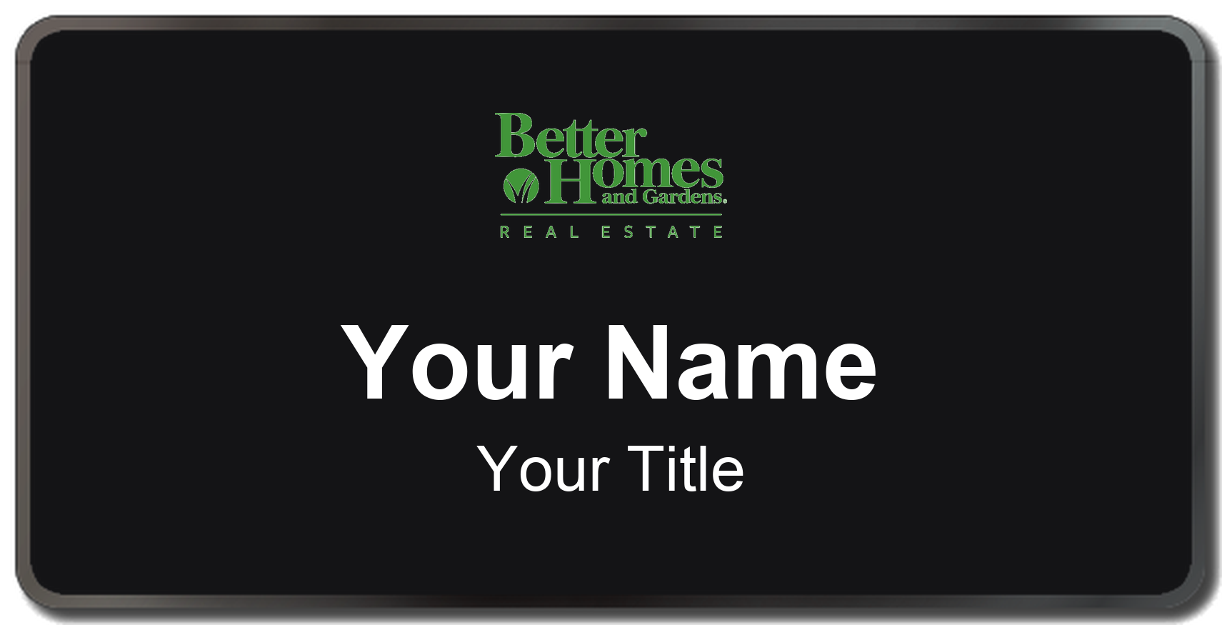 Better Homes and Gardens Real Estate Badge, Black, Black Border