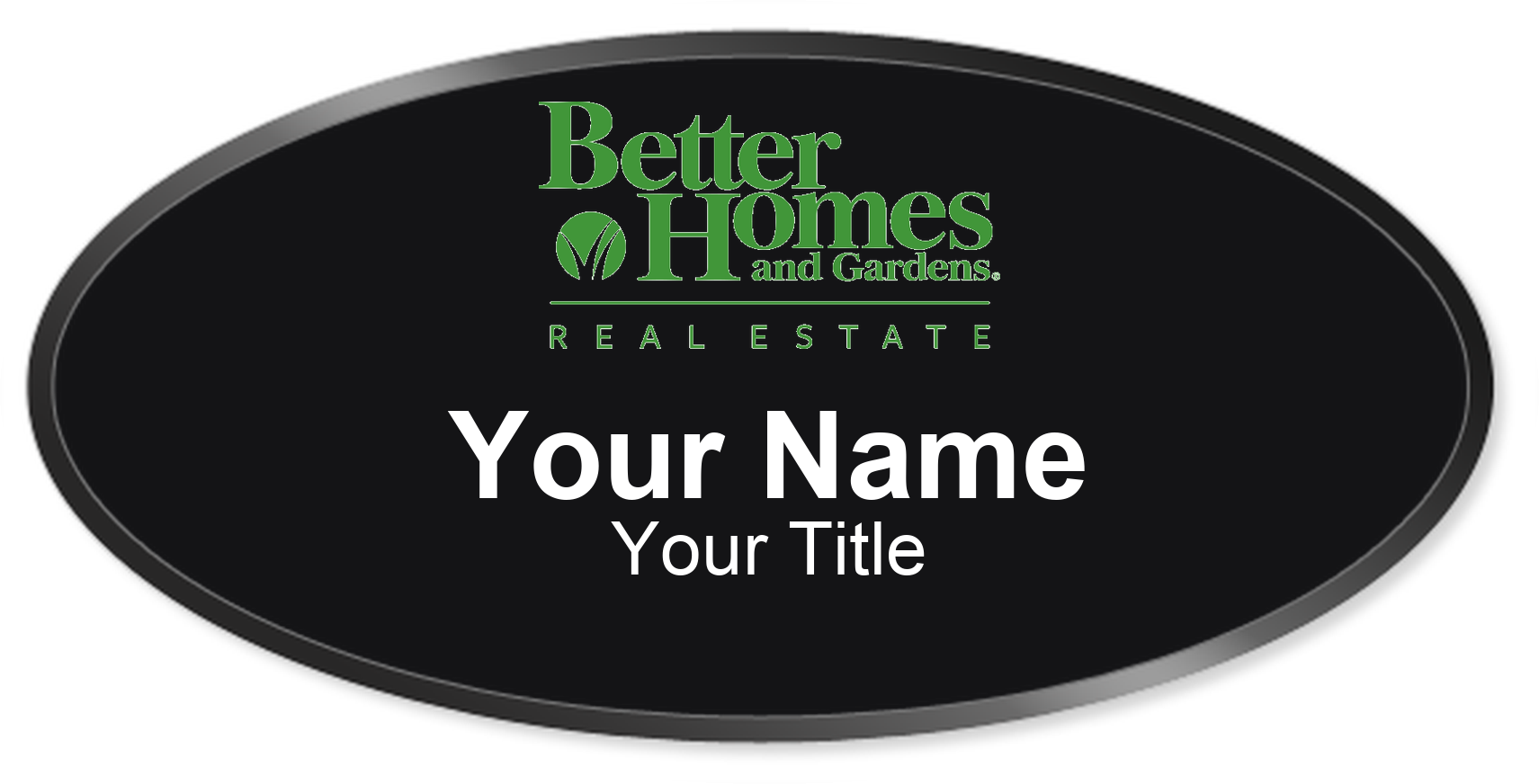 Better Homes and Gardens Real Estate Badge, Black, Black Border