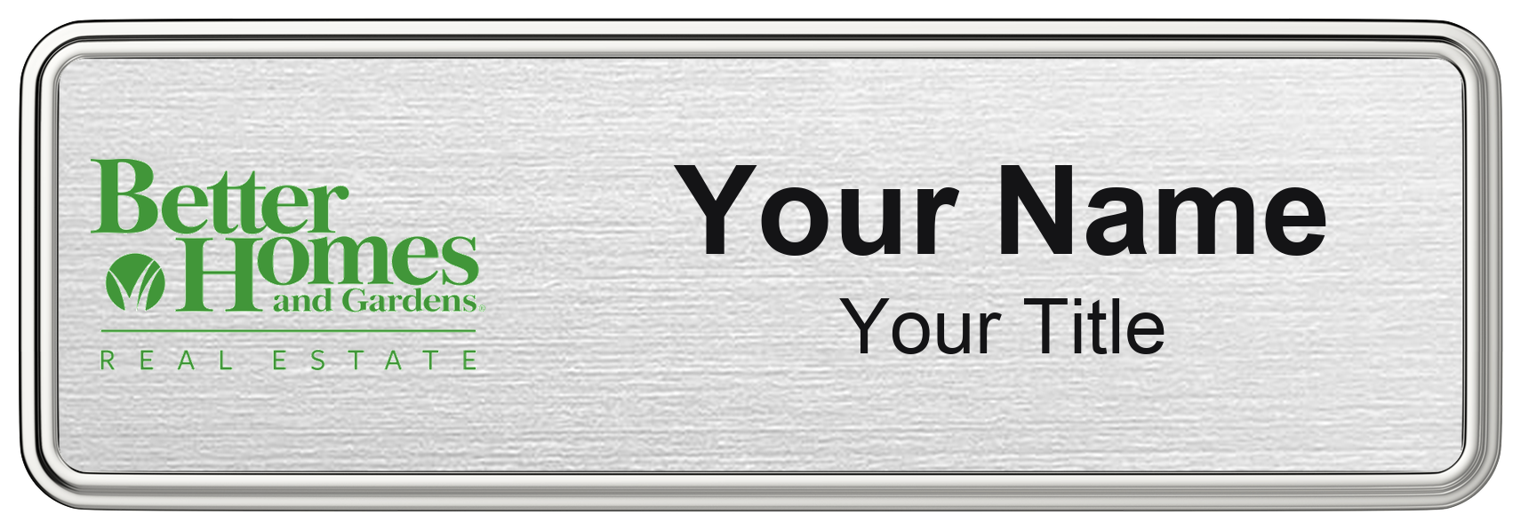 Better Homes and Gardens Real Estate real estate name badge, magnetic, with logo