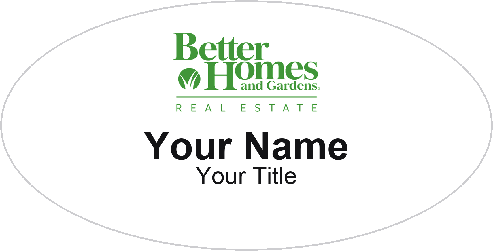 Better Homes and Gardens Real Estate Badge, White, No Border