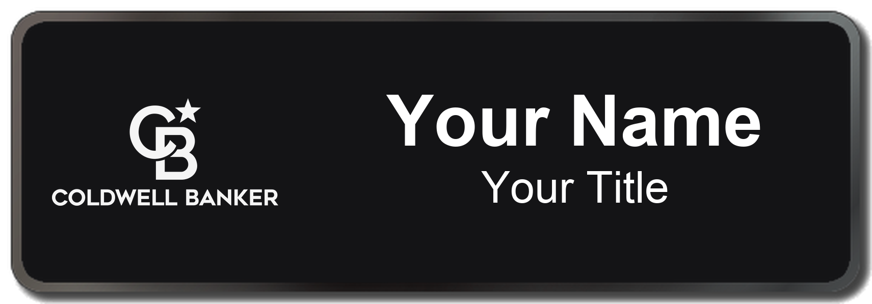 Coldwell Banker Badge, Black, Black Border