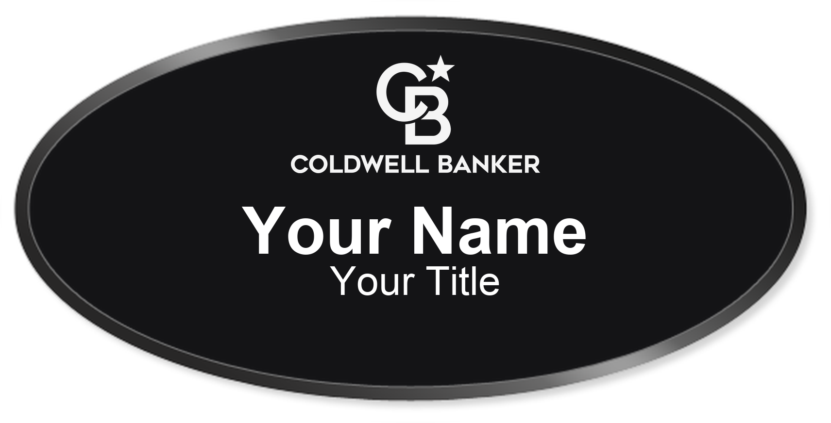 Coldwell Banker Badge, Black, Black Border
