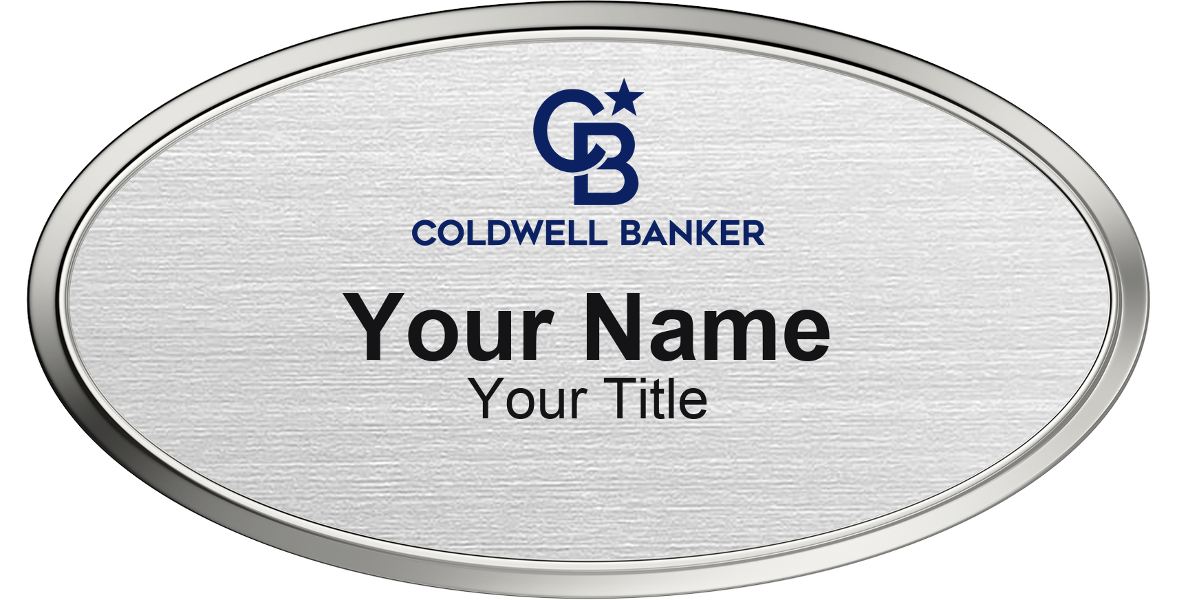 Coldwell Banker Badge, Silver Metallic, Silver Border