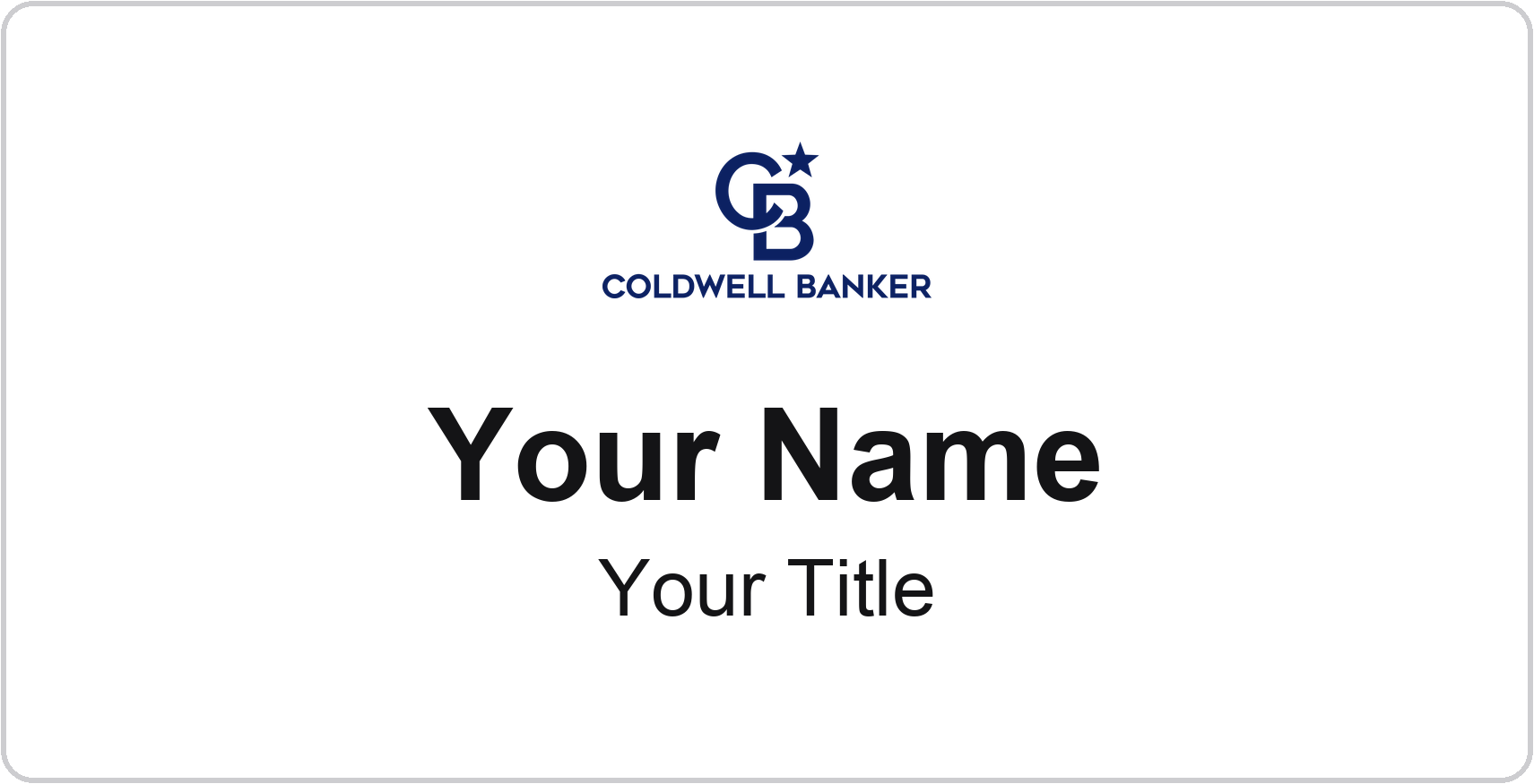 Coldwell Banker Badge, White, No Border