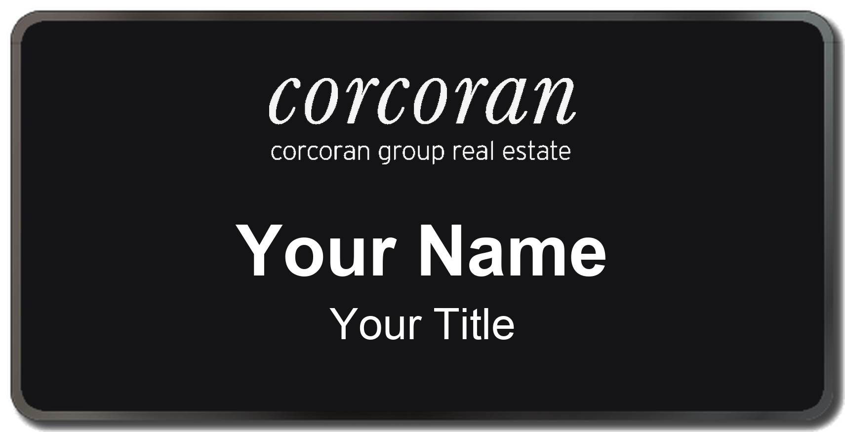 Corcoran Badge, Black, Black Border