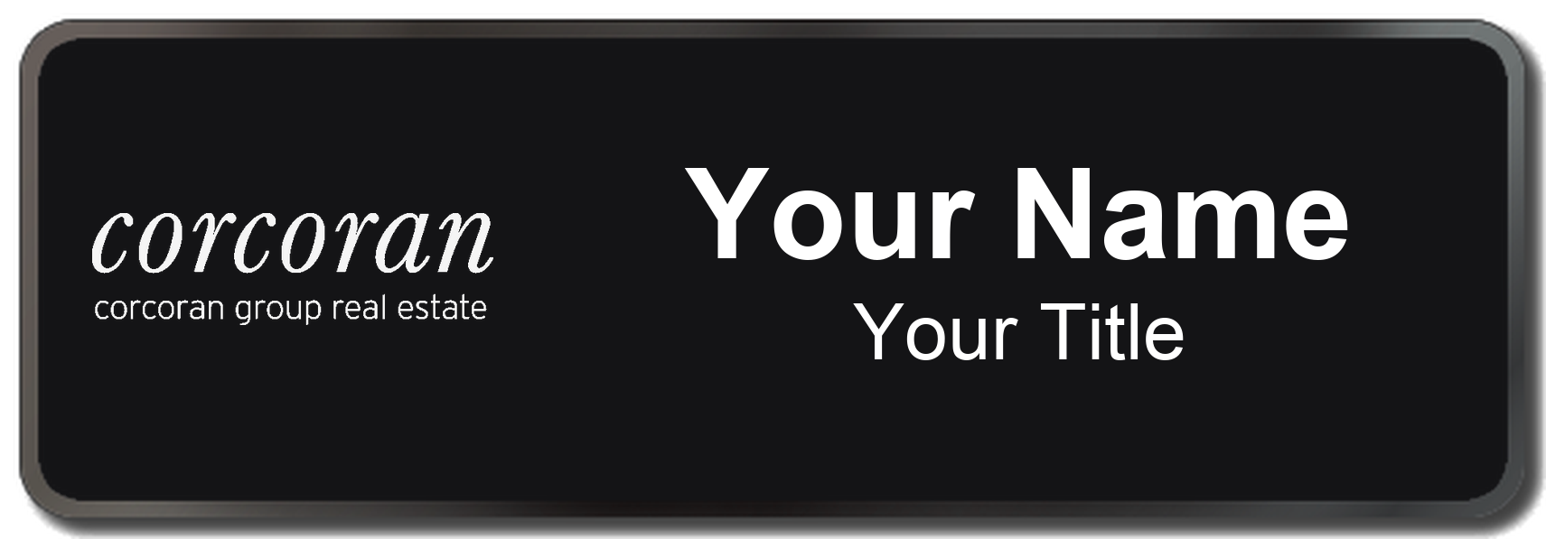 Corcoran Badge, Black, Black Border
