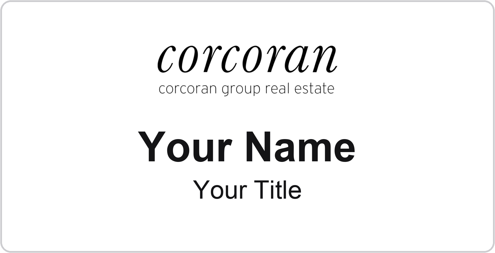 Corcoran Badge, White, No Border