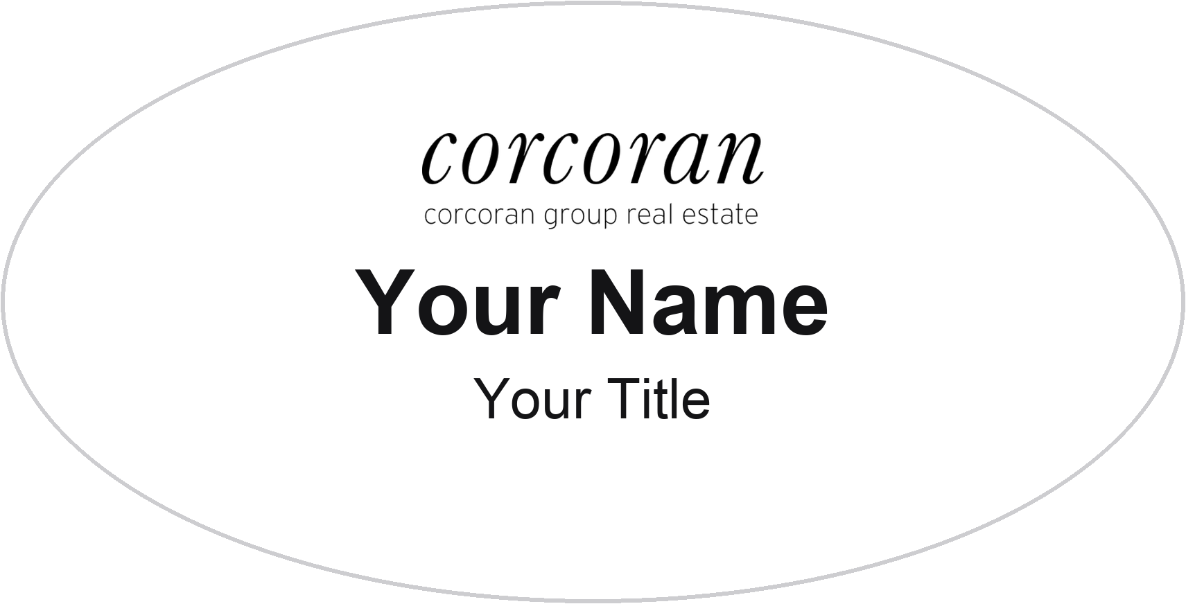 Corcoran Badge, White, No Border