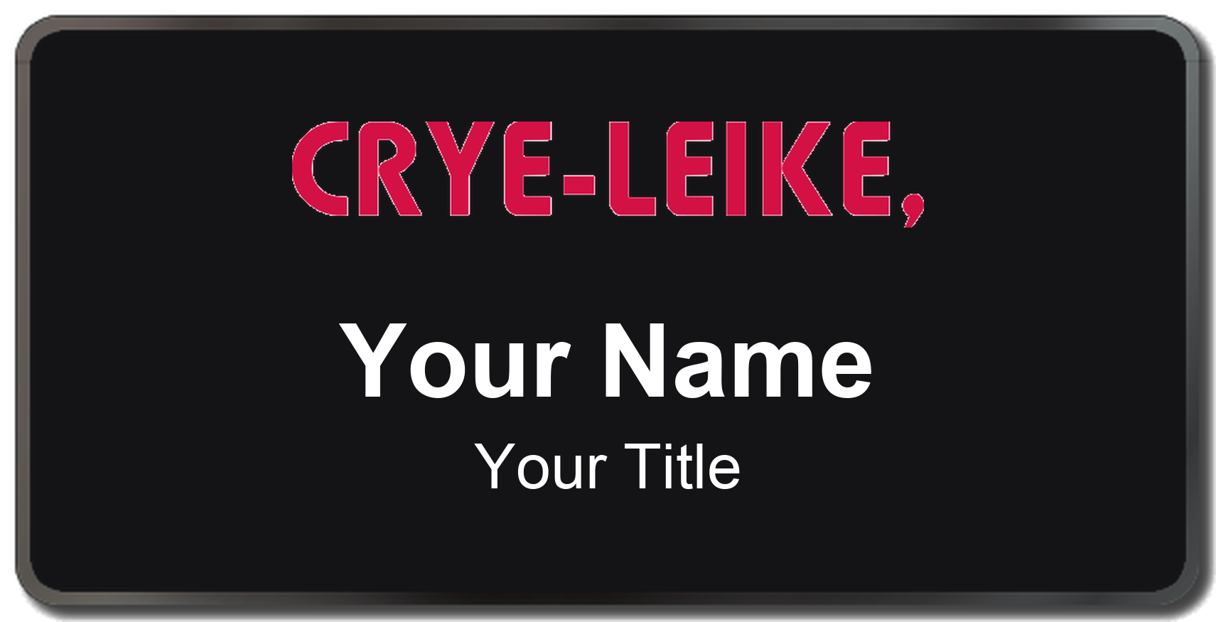 Crye-Leike Badge, Black, Black Border