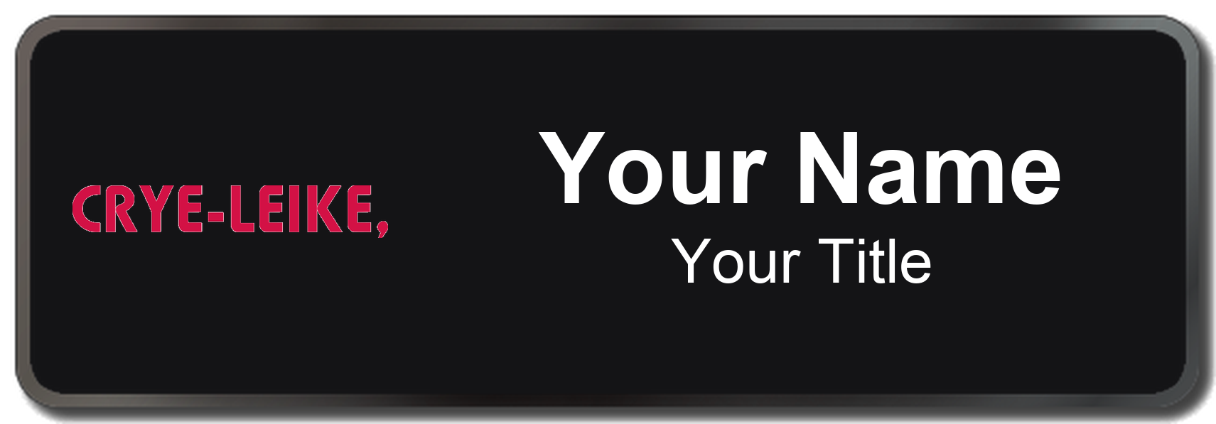 Crye-Leike Badge, Black, Black Border