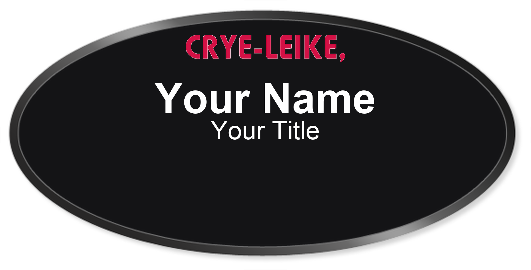 Crye-Leike Badge, Black, Black Border