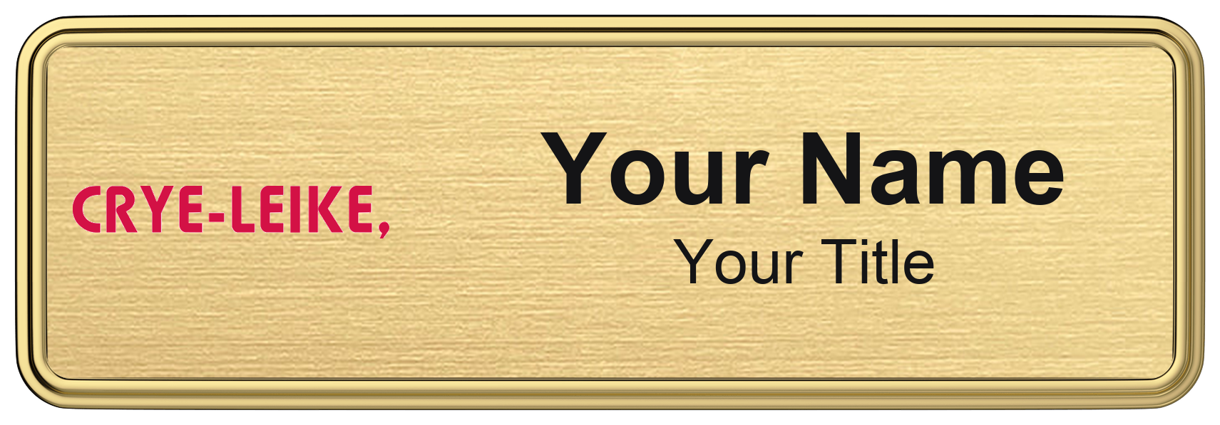 Crye-Leike Badge, Gold Metallic, Gold Border