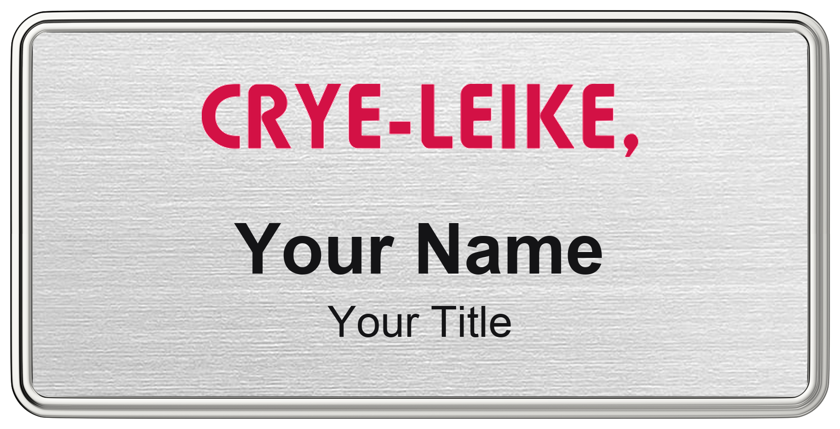 Crye-Leike Badge, Silver Metallic, Silver Border