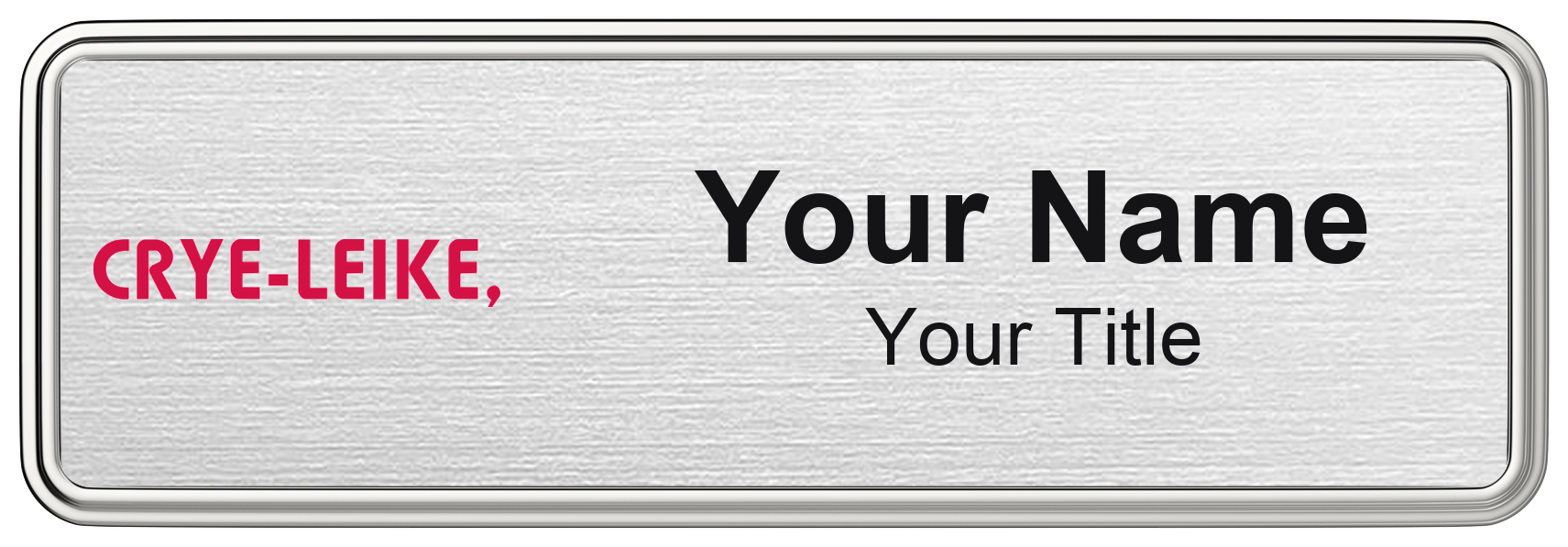 Crye-Leike real estate name badge, magnetic, with logo