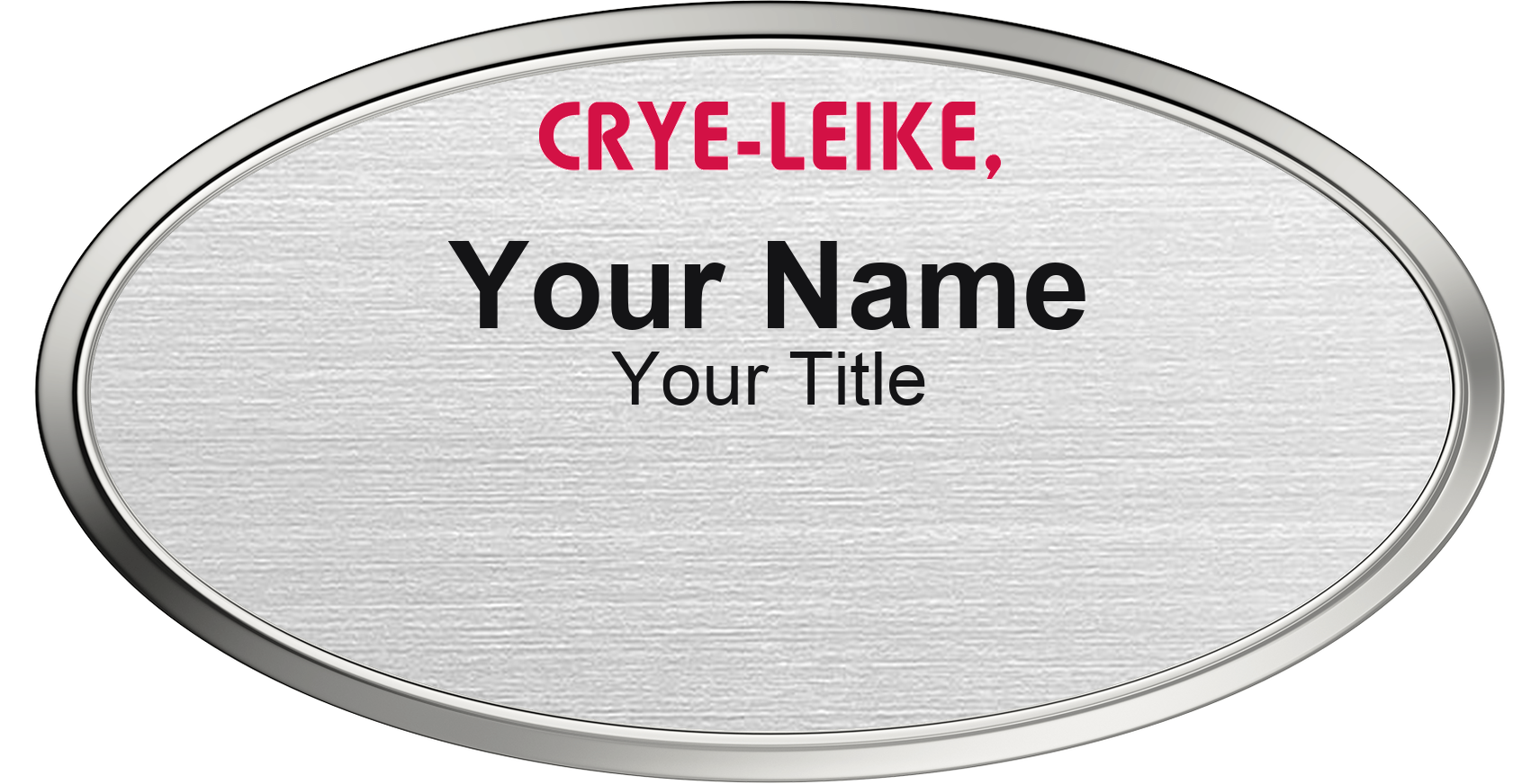 Crye-Leike Badge, Silver Metallic, Silver Border