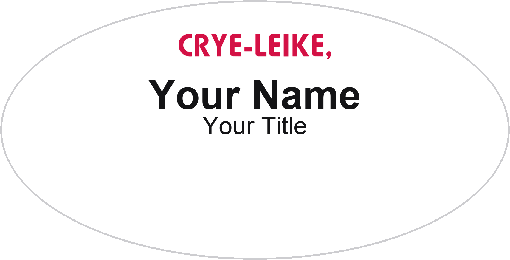 Crye-Leike Badge, White, No Border