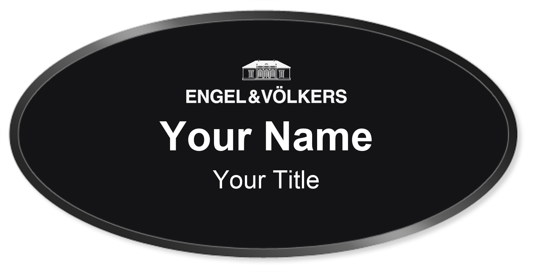 Engel & Völkers Badge, Black, Black Border