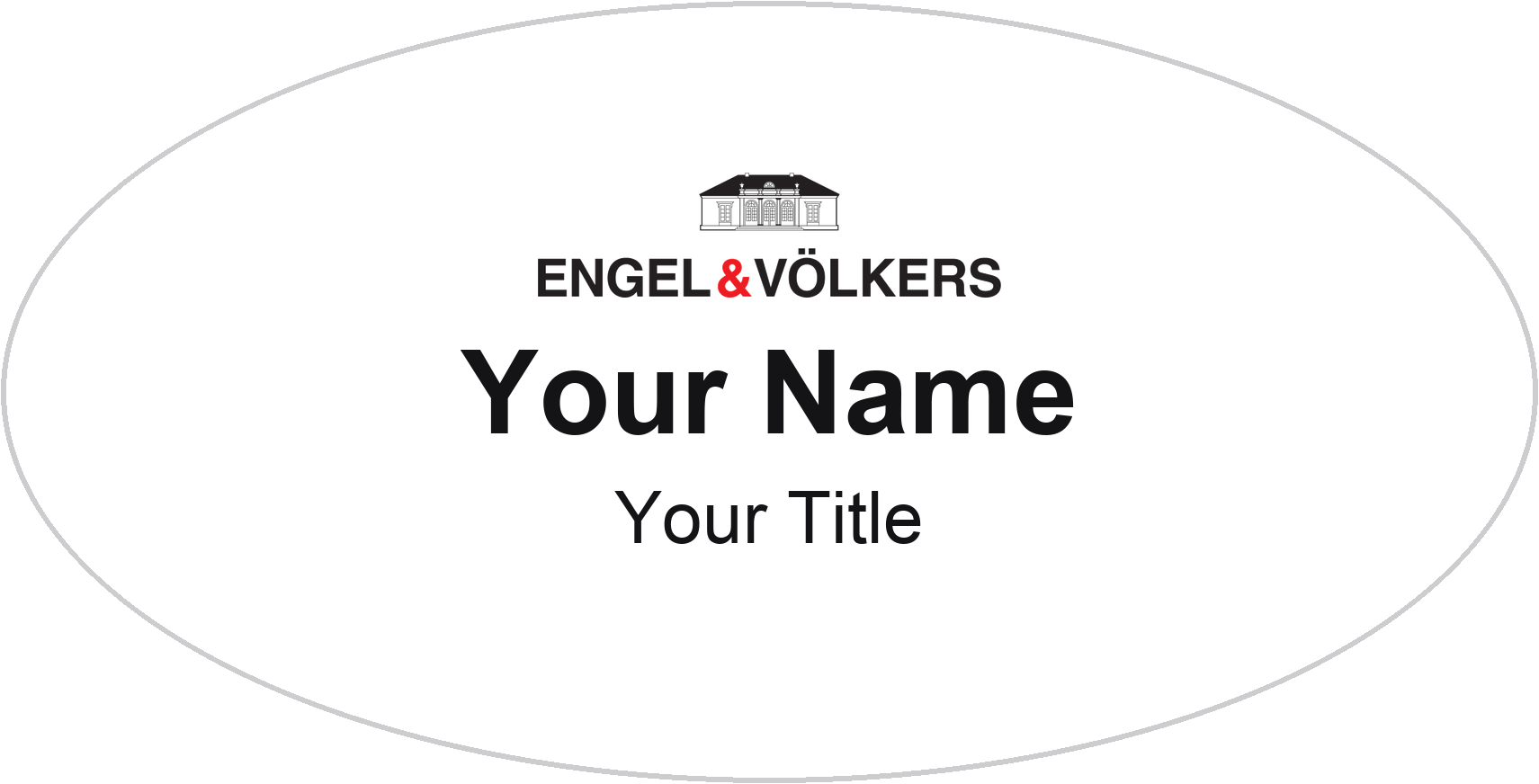Engel & Völkers Badge, White, No Border