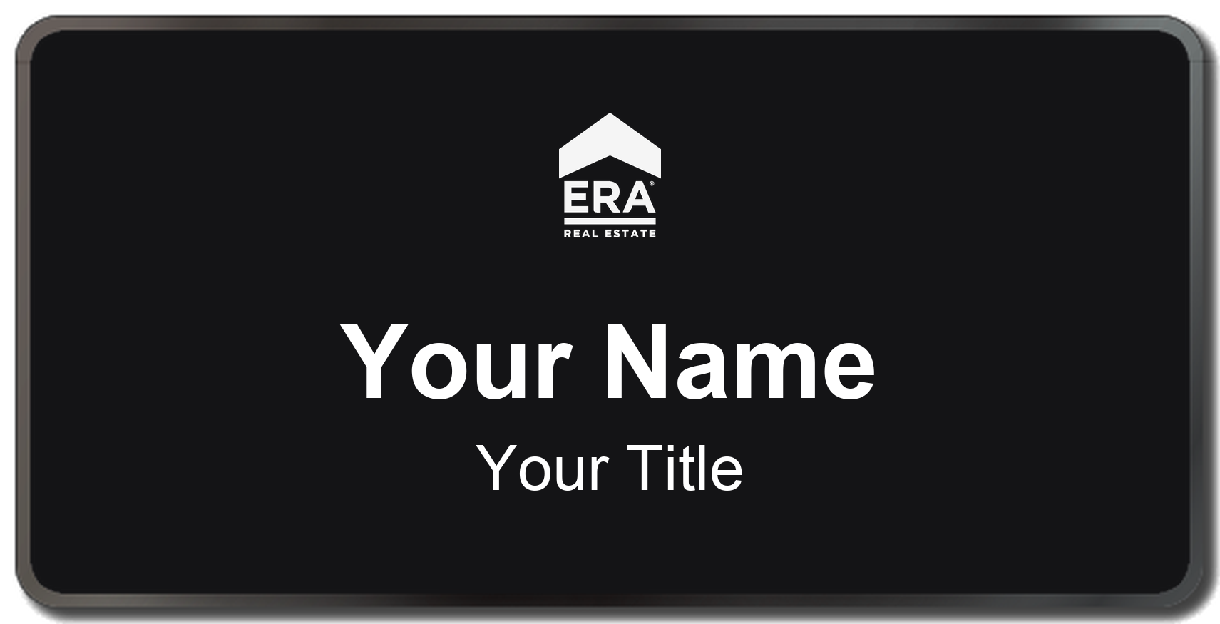 ERA Real Estate Badge, Black, Black Border