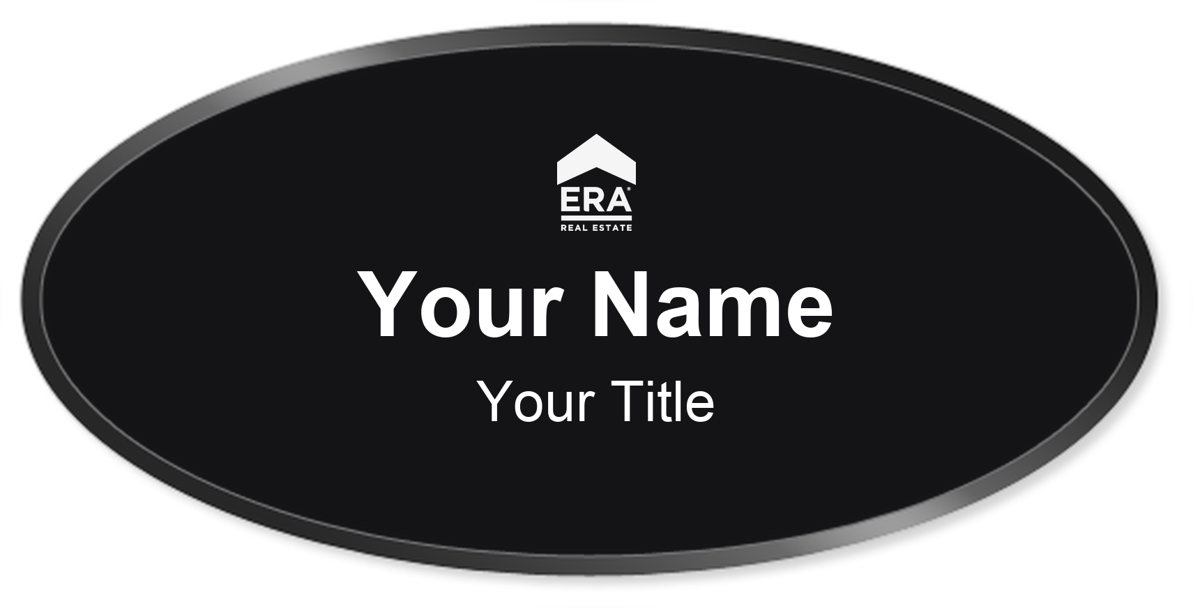 ERA Real Estate Badge, Black, Black Border